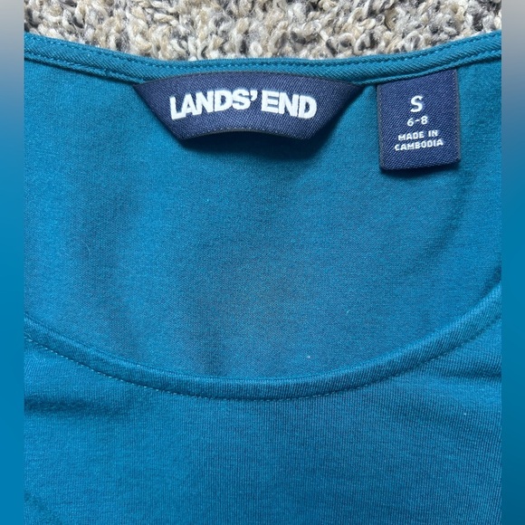 Lands’ End Teal Midi Style Easy to Wear Slip on Dress size 6-8 - Picture 5 of 8